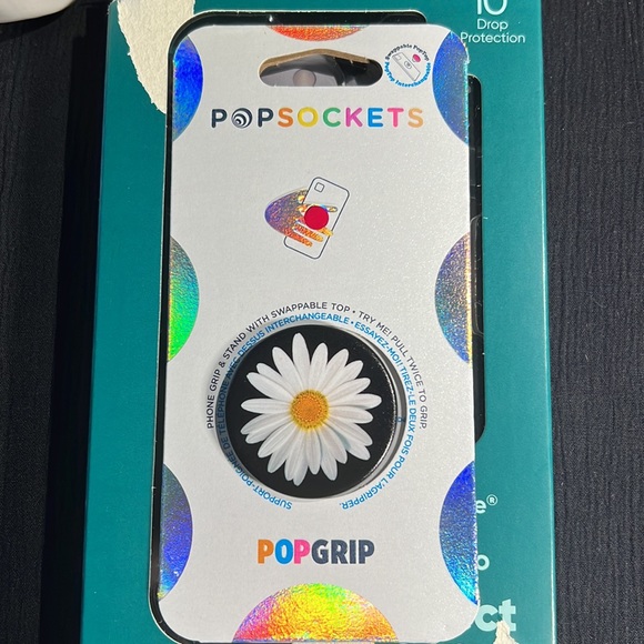 New with box damaged iPhone 13 Pro Case & Matching Pop Socket - Daisies - Picture 3 of 4